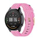 For Xiaomi Watch Color 22mm Nylon Denim Wrist Strap Watchband(Pink) - 1