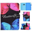 For iPad 10th Gen 10.9 2022 Colored Drawing Stitching Smart Leather Tablet Case(Butterfly Love) - 1