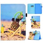 For iPad 10th Gen 10.9 2022 Colored Drawing Stitching Smart Leather Tablet Case(Pineapple) - 1