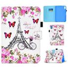 For iPad 10th Gen 10.9 2022 Colored Drawing Stitching Smart Leather Tablet Case(Flower Tower) - 1