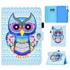 For iPad 10th Gen 10.9 2022 Colored Drawing Stitching Smart Leather Tablet Case(Colored Owl) - 1
