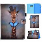 For iPad 10th Gen 10.9 2022 Colored Drawing Stitching Smart Leather Tablet Case(Deer) - 1