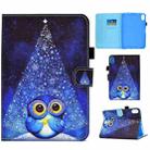 For iPad 10th Gen 10.9 2022 Colored Drawing Stitching Smart Leather Tablet Case(Night Sky Owl) - 1