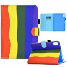 For iPad 10th Gen 10.9 2022 Colored Drawing Stitching Smart Leather Tablet Case(Rainbow) - 1