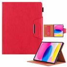 For iPad 10th Gen 10.9 2022 Solid Color Metal Buckle Leather Smart Tablet Case(Red) - 1