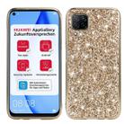 For Huawei P40 Lite Glitter Powder Shockproof TPU Protective Case(Gold) - 1