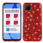 For Huawei P40 Lite Glitter Powder Shockproof TPU Protective Case(Red) - 1