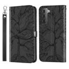 For Samsung Galaxy S23 5G Life Tree Embossing Pattern Leather Phone Case(Black) - 1