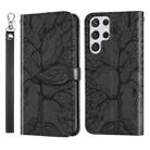 For Samsung Galaxy S23 Ultra 5G Life Tree Embossing Pattern Leather Phone Case(Black) - 1