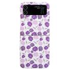 For Samsung Galaxy Z Flip4 5G Flowers Pattern Folded Shockproof Phone Case(Violets) - 1