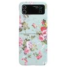 For Samsung Galaxy Z Flip4 5G Flowers Pattern Folded Shockproof Phone Case(Rose) - 1