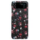 For Samsung Galaxy Z Flip4 5G Flowers Pattern Folded Shockproof Phone Case(Plum Bossom) - 1