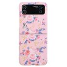 For Samsung Galaxy Z Flip3 5G Flowers Pattern Folded Shockproof Phone Case(Pink Peonies) - 1