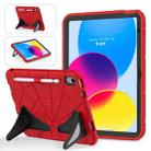 For iPad 10th Gen 10.9 2022 Silicone + PC Shockproof Protective Tablet Case(Red+Black) - 1