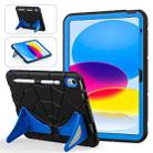 For iPad 10th Gen 10.9 2022 Silicone + PC Shockproof Protective Tablet Case (Black Blue) - 1