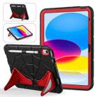 For iPad 10th Gen 10.9 2022 Silicone + PC Shockproof Protective Tablet Case (Black Red) - 1