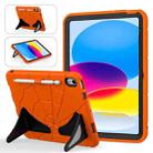 For iPad 10th Gen 10.9 2022 Silicone + PC Shockproof Protective Tablet Case (Orange+Black) - 1