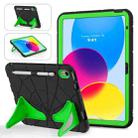 For iPad 10th Gen 10.9 2022 Silicone + PC Shockproof Protective Tablet Case(Black+Green) - 1