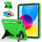 For iPad 10th Gen 10.9 2022 Silicone + PC Shockproof Protective Tablet Case(Green+Black) - 1