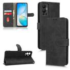 For Infinix Hot 12 Skin Feel Magnetic Flip Leather Phone Case(Black) - 1