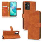 For Infinix Hot 12i Skin Feel Magnetic Flip Leather Phone Case(Brown) - 1