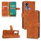 For Infinix Hot 11s Skin Feel Magnetic Flip Leather Phone Case(Brown) - 1