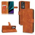 For Infinix Note 11 Pro Skin Feel Magnetic Flip Leather Phone Case(Brown) - 1