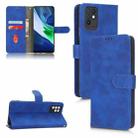 For Infinix Note 10 Skin Feel Magnetic Flip Leather Phone Case(Blue) - 1