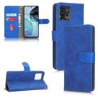 For Motorola Moto G62 4G Skin Feel Magnetic Flip Leather Phone Case(Blue) - 1