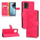 For Motorola Moto G62 4G Skin Feel Magnetic Flip Leather Phone Case(Rose Red) - 1