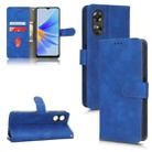 For OPPO A17 Skin Feel Magnetic Flip Leather Phone Case(Blue) - 1