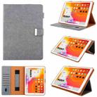 For iPad 10th Gen 10.9 2022 Solid Color Small Metal Buckle Leather Smart Tablet Case(Grey) - 1