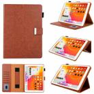 For iPad 10th Gen 10.9 2022 Solid Color Small Metal Buckle Leather Smart Tablet Case(Brown) - 1