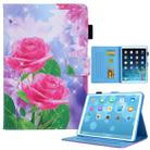 For iPad 10th Gen 10.9 2022 Colored Drawing Leather Smart Tablet Case(Red Rose) - 1