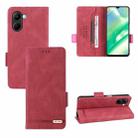 For Realme C33 Magnetic Clasp Leather Phone Case(Red) - 1