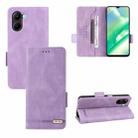 For Realme C33 Magnetic Clasp Leather Phone Case(Purple) - 1