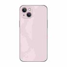 For iPhone 14 Plus Electroplating AG Frosted Phone Case(Pink) - 1