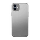 For iPhone 12 Electroplating AG Frosted Phone Case(Silver Grey) - 1