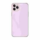 For iPhone 12 Pro Max Electroplating AG Frosted Phone Case(Pink) - 1