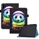 For iPad 10th Gen 10.9 2022 Colored Drawing Stitching Elastic Band  Smart Leather Tablet Case(Space Bear) - 1