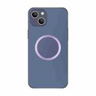 For iPhone 14 Plus Electroplating AG Frosted Magsafe Phone Case(Dark Purple) - 1