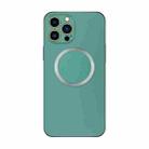 For iPhone 14 Pro Electroplating AG Frosted Magsafe Phone Case(Green) - 1