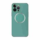 For iPhone 14 Pro Max Electroplating AG Frosted Magsafe Phone Case(Green) - 1