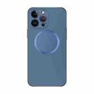 For iPhone 14 Pro Max Electroplating AG Frosted Magsafe Phone Case(Sea Blue) - 1