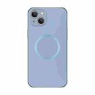 For iPhone 13 Electroplating AG Frosted Magsafe Phone Case(Sierra Blue) - 1