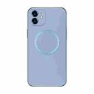 For iPhone 12 Electroplating AG Frosted Magsafe Phone Case(Sierra Blue) - 1