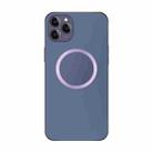 For iPhone 12 Pro Electroplating AG Frosted Magsafe Phone Case(Dark Purple) - 1