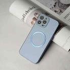 For iPhone 12 Pro Electroplating AG Frosted Magsafe Phone Case(Sea Blue) - 3