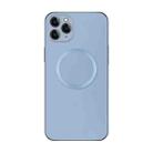 For iPhone 12 Pro Electroplating AG Frosted Magsafe Phone Case(Sierra Blue) - 1