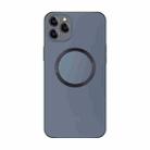 For iPhone 12 Pro Max Electroplating AG Frosted Magsafe Phone Case(Grey) - 1